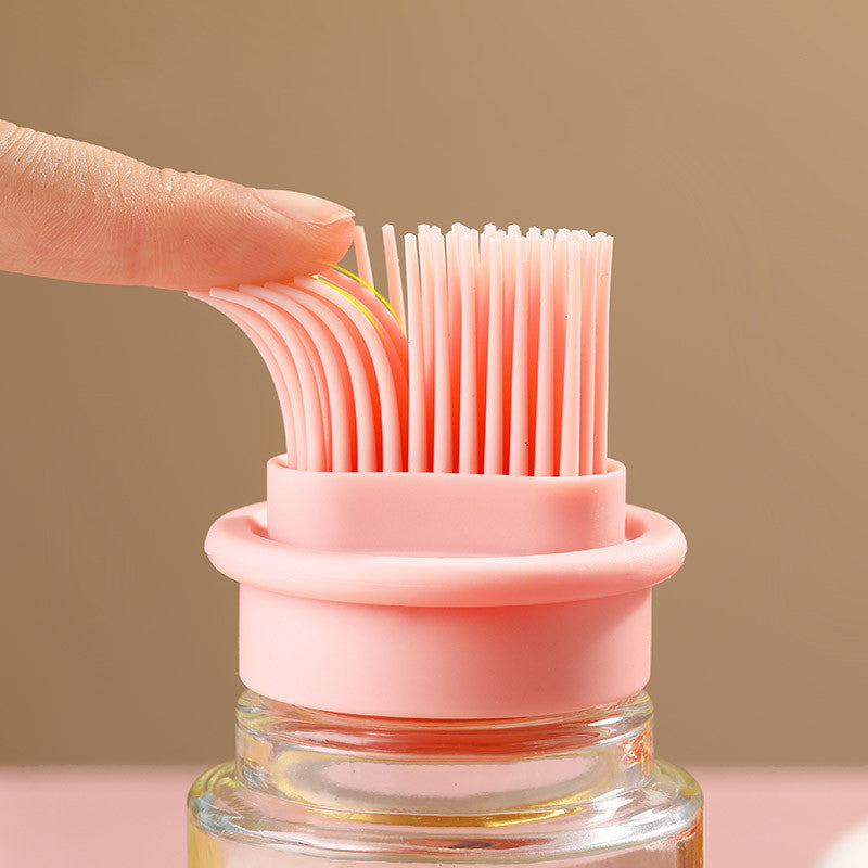 Portable Oil Bottle with Brush Silicone Barbecue