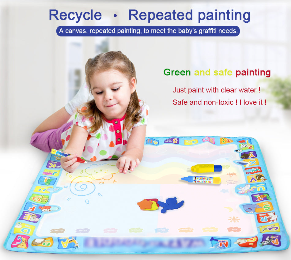 Alphabet animal water canvas
