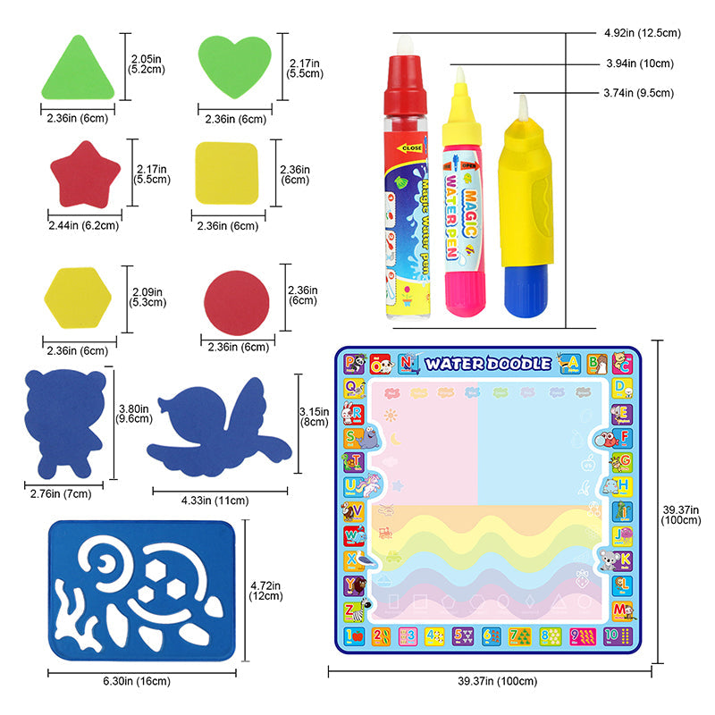 Alphabet animal water canvas
