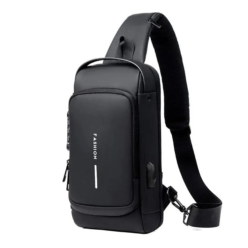 Men's PU Leather Crossbody Chest Bag
